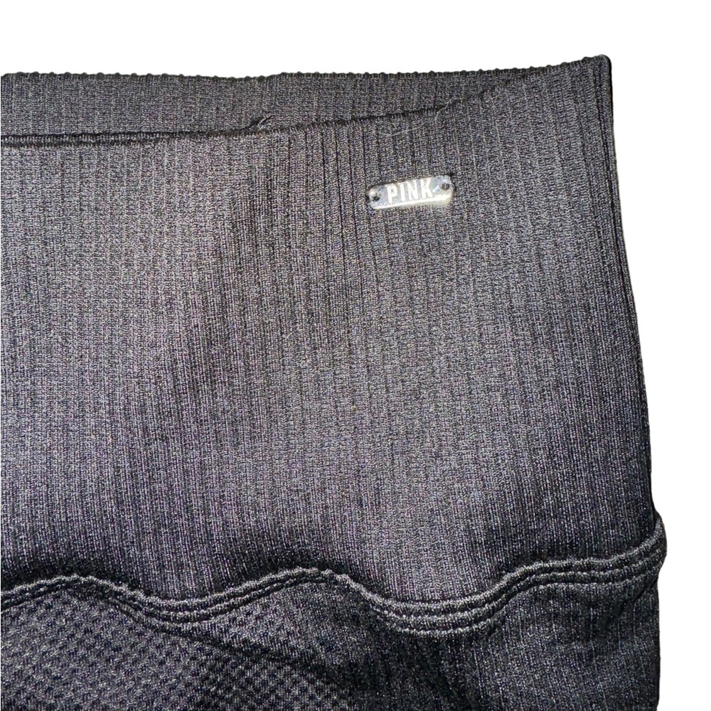 Victoria’s Secret Active PINK Textured Biker Short Black Women’s Medium - Picture 4 of 4